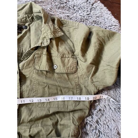 Banana republic linen blend long sleeve utility romper size large - Picture 5 of 7